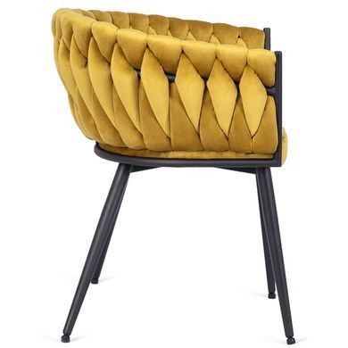 Стілець оксамитовий MEBEL ELITE EMPOLI Velvet Гірчиця фотографія