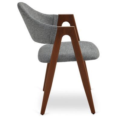 Стул MEBEL ELITE RUIZ ткань серый/орех фотография