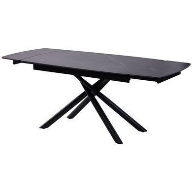 Стол раскладной PALERMO BLACK MARBLE Concepto 140(200)x90 Керамика Матовый Черный фотография