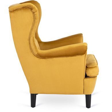 Кресло мягкое бархатное MEBEL ELITE KLARIS 2 Velvet Горчичий фотография