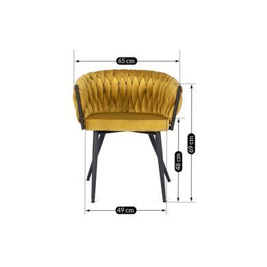 Стілець оксамитовий MEBEL ELITE EMPOLI Velvet Гірчиця фотографія