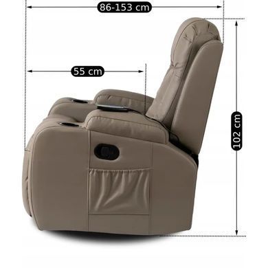 Масажне крісло MEBEL ELITE BOX екошкіра Сірий фотографія