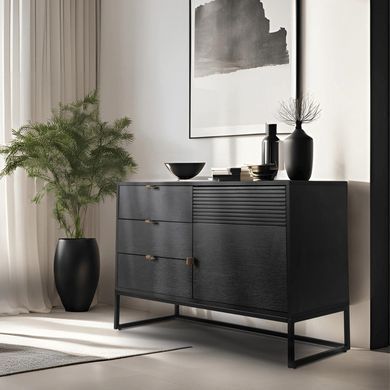 Комод MEBEL ELITE ISEO Черный фотография
