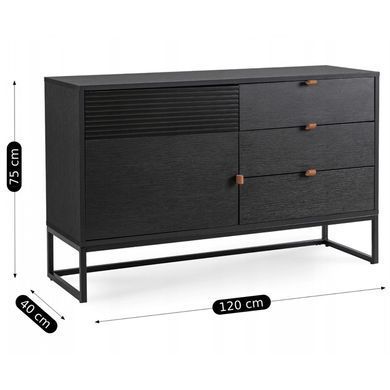 Комод MEBEL ELITE ISEO Черный фотография