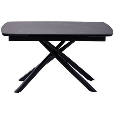 Стол раскладной PALERMO BLACK MARBLE Concepto 140(200)x90 Керамика Матовый Черный фотография
