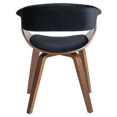 Стул бархатный MEBEL ELITE GARY Velvet, Черный/ореховый фотография
