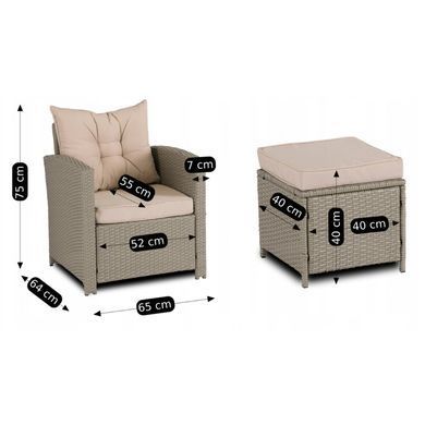 Комплект садових меблів MEBEL ELITE COLORADO Беж
