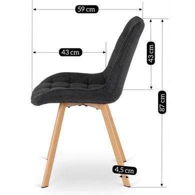 Стілець MEBEL ELITE KATHY Чорний фотографія