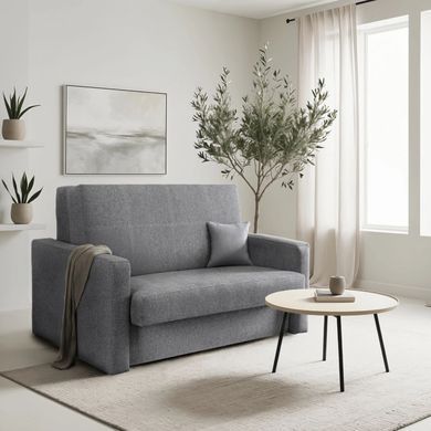 Набір з 2х розкладних крісел MEBEL ELITE MILAN 2, 135 см MEBEL ELITE Сірий / тканина фотографія