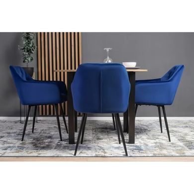 Стілець оксамитовий MEBEL ELITE VIKI Velvet темно-синій фотографія