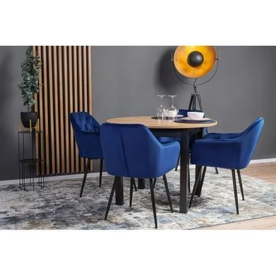Стілець оксамитовий MEBEL ELITE VIKI Velvet темно-синій фотографія