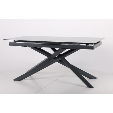 Стіл розкладний Gerald anthracite AMF 160(200)X90 glass Slate gray фотографія