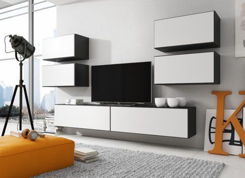 Стенка ROCO 2 Cama Черный Мат / Белый Мат фотография