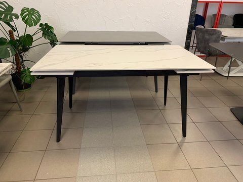Стіл Обідній HUGO ARABESCATO MATTE 140-200 см Concepto Біла Матова Кераміка фотографія