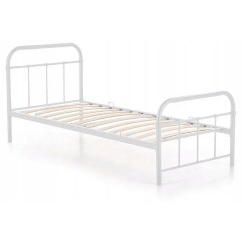 Кровать односпальная металлическая 90x200 см MEBEL ELITE PABLO белый фотография