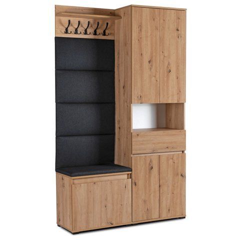 Прихожая MEBEL ELITE MODENA 120 Дуб Артизан/графит фотография