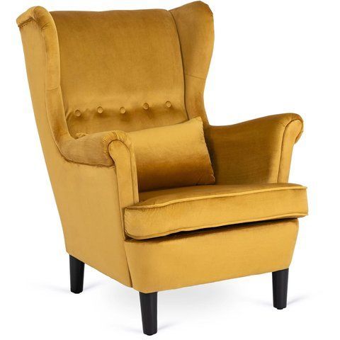 Кресло мягкое бархатное MEBEL ELITE KLARIS 2 Velvet Горчичий фотография