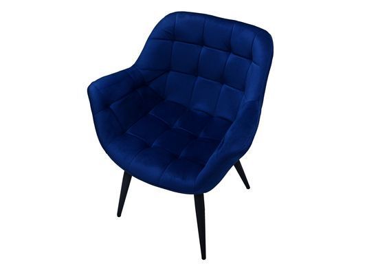 Кресло ELEGANTE Velvet Intarsio Синий фотография