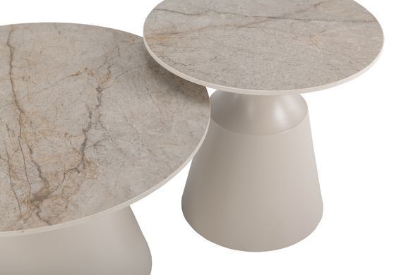 Комплект журнальных столов CT-42 Дадди VETRO мостик грей + капучино фотография