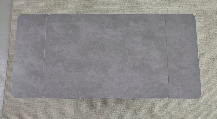 Стіл розкладний MADRID CERAMIC Intarsio 120(180)*85 GRIGIO LATTE MATT Чорний фотографія