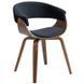 Стул бархатный MEBEL ELITE GARY Velvet, Черный/ореховый
