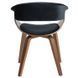 Стул бархатный MEBEL ELITE GARY Velvet, Черный/ореховый