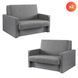 Набор из 2х раскладных кресел MEBEL ELITE MILAN 2, 135 см MEBEL ELITE Серый/ткань фотография