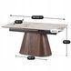 Стіл розкладний MEBEL ELITE LIZBONA 160(200)х90 см Білий мармур/Горіх