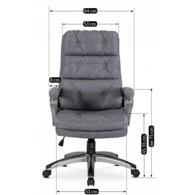 Стілець офісний обертовий MEBEL ELITE STRATO 2 Тканина Сірий фотографія