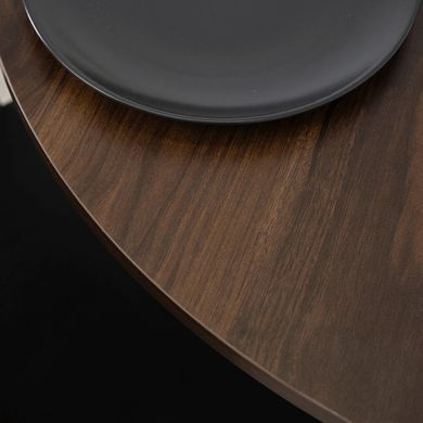 Стіл MEBEL ELITE LAUREN 90X90 Горіх / чорний фотографія
