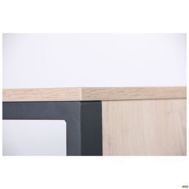 Стіл комп'ютерний Pluto AMF 138х60 Дуб Ендгрейн/Чорний графiт фотографія