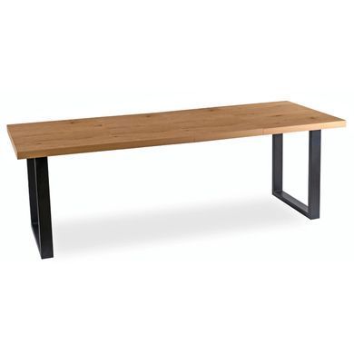 Стіл розкладний MEBEL ELITE TOMAS 130(230)х95 см Горіх / чорний фотографія