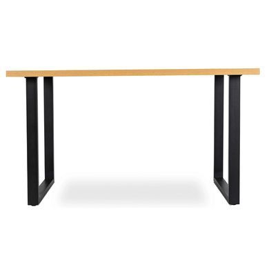 Комплект стіл MEBEL ELITE GLOS 135х80 см Дуб Золотий / Чорний +4 стільці LILAC Беж фотографія