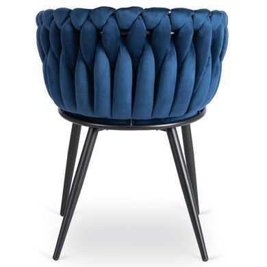 Стул бархатный MEBEL ELITE ELENA Velvet Синий фотография