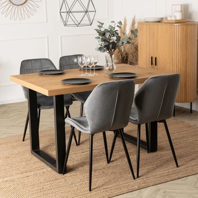 Стіл розкладний MEBEL ELITE TOMAS 130(230)х95 см Горіх / чорний фотографія