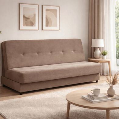 Диван розкладний MEBEL ELITE ARUBA 188 см Коричневий фотографія