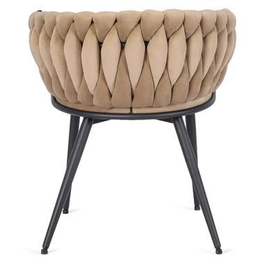 Стул бархатный MEBEL ELITE EMPOLI Velvet Бежевый фотография