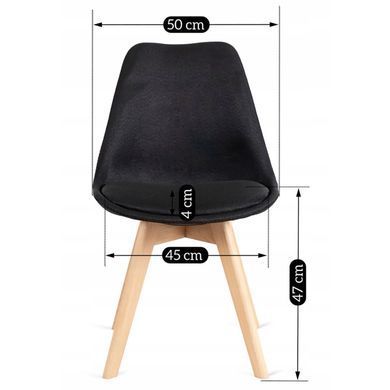 Стілець MEBEL ELITE NEVEL Чорний фотографія