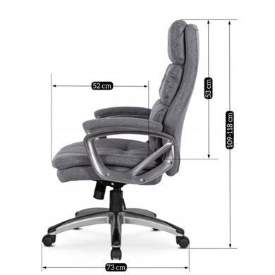 Стілець офісний обертовий MEBEL ELITE STRATO 2 Тканина Сірий фотографія
