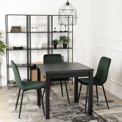 Стіл розкладний MEBEL ELITE MAX 80 (160)80см Чорний / Чорний фотографія