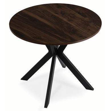 Стіл MEBEL ELITE LAUREN 90X90 Горіх / чорний фотографія