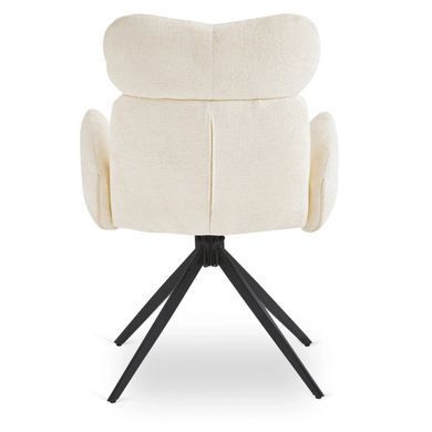 Стул поворотный MEBEL ELITE ALVARO Кремовый Букле фотография