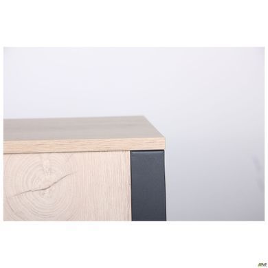 Стіл комп'ютерний Pluto AMF 138х60 Дуб Ендгрейн/Чорний графiт фотографія
