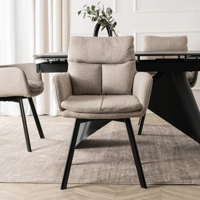 Стілець поворотний MEBEL ELITE CORTADO Velvet Беж фотографія