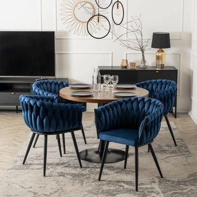 Стул бархатный MEBEL ELITE ELENA Velvet Синий фотография