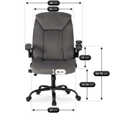 Стул офисный поворотный MEBEL ELITE COMFORT Серый фотография
