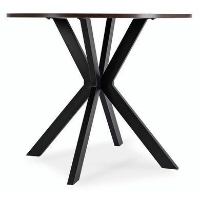 Стіл MEBEL ELITE LAUREN 90X90 Горіх / чорний фотографія