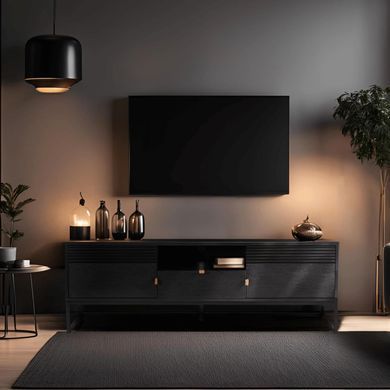 ТВ Тумба MEBEL ELITE GARDA 160 Черный фотография