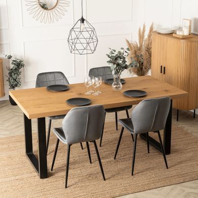Стіл розкладний MEBEL ELITE TOMAS 130(230)х95 см Горіх / чорний фотографія