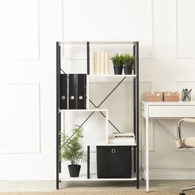 Стелаж MEBEL ELITE TIM білий / чорний фотографія
